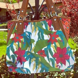 Tropical Print Shoulder Bag